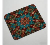 Mouse Pad, Mouse Mat 12.6 x 10.24 inch x3mm, Non Slip Rubber Base Desk Mat, Improved Precision and Speed, Desk Mats with Stitched Edges, Waterproof, Mouspad for Office and Home Bohemia Retro 0O-84