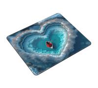 Mouse Pad, Mouse Mat With Stitched Edges, Heart Ice Desk Mat, Mousepad With Anti-Slip Base, Cool Desk Pad for Keyboard, Apply Resistant Surface for Home Office Gaming Room Mouse Pad 340x280mm w-151