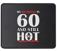 Mouse Pad My Husband Is 60 60Th Birthday Desk Mat Soft Mouse Mats Comfort Mousepad For Office Work Computers 25X30CM