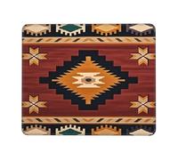 Mouse Pad Native Southwest American Aztec Navajo Tribal Soft Gaming Mouse Pad With Stitched Edges Mouse Mat For Computer Work Office 10X12In