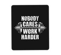 Mouse Pad Nobody Cares Work Harder Weightlifter Desk Mat Comfort Mousepad Non-Slip Mouse Mats For Computers Office Home 25X30CM