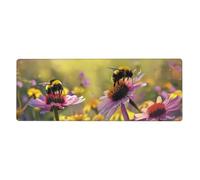 Mouse Pad Non-Slip Rubber Base Mousepad, Bumble Bees, Washable Mouse Mat for Computer, Laptop, Home, Office - 11.8x31.5 in