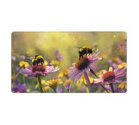 Mouse Pad Non-Slip Rubber Base Mousepad, Bumble Bees, Washable Mouse Mat for Computer, Laptop, Home, Office - 16x29.5 in