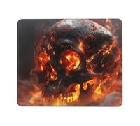 Mouse Pad Non-Slip Rubber Base Mousepad, Cool Evil Skull, Washable Small Mouse Mat for Computer, Laptop, Home, Office - 7 x 8.6 in