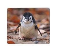 Mouse Pad Non-Slip Rubber Base Mousepad, Cute Penguin, Washable Small Mouse Mat for Computer, Laptop, Home, Office - 10 x 12 inch