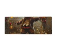 Mouse Pad Non-Slip Rubber Base Mousepad, Dancing Thanksgiving Bear, Washable Mouse Mat for Computer, Laptop, Home, Office - 11.8x31.5 in