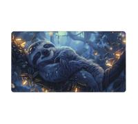 Mouse Pad Non-Slip Rubber Base Mousepad, Follow Your Dreams Sloth, Washable Mouse Mat for Computer, Laptop, Home, Office - 16x29.5 in