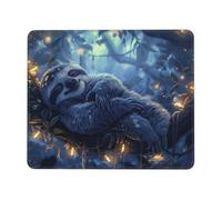 Mouse Pad Non-Slip Rubber Base Mousepad, Follow Your Dreams Sloth, Washable Small Mouse Mat for Computer, Laptop, Home, Office - 7 x 8.6 in