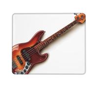 Mouse Pad Non-Slip Rubber Base Mousepad, Guitar Bass Music Musical Instruments, Washable Small Mouse Mat for Computer, Laptop, Home, Office - 10 x 12 inch