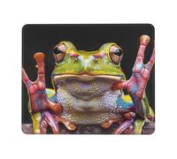 Mouse Pad Non-Slip Rubber Base Mousepad, Peace Tree Frog, Washable Small Mouse Mat for Computer, Laptop, Home, Office - 10 x 12 inch