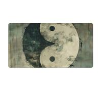 Mouse Pad Non-Slip Rubber Base Mousepad, Ying Yang Diagram, Washable Mouse Mat for Computer, Laptop, Home, Office - 16x29.5 in