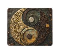 Mouse Pad Non-Slip Rubber Base Mousepad, Ying Yang Diagram, Washable Small Mouse Mat for Computer, Laptop, Home, Office - 7.9 x 9.5 in