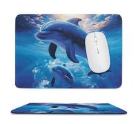 Mouse Pad Omputer Game Mouse Mat Mouse Pads for Desk for Office and Home 7.9 X 9.4 Inch Small Cute Dolphins