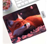 Mouse Pad Orange Color Fox Gaming Mouse Pad, Mini Mousepad 220x180x3mm Ultra Thin Improves, High Precision Gaming Surface with Anti-Fray Stitched Edges, for Laser and Optical Mice Portable d0d-128