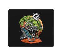 Mouse Pad Panda Riding A Bicycle Desk Pad Comfortable Gaming Mousepad With Stitched Edges For Home Office Pc 25X30Cm