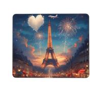 Mouse Pad Paris Tower Small Mouse Mat 27 x 22cm with Non-Slip Rubber Base, Waterproof Mousepad, Gaming Mousemat for Women Kids Men Laptops Keyboard Tray Home Traveling Office Accessories D-15