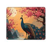 Mouse Pad Peacock Small Mouse Mat 30 x 25cm with Non-Slip Rubber Base, Waterproof Mousepad, Gaming Mousemat for Women Kids Men Laptops Keyboard Tray Home Traveling Office Accessories D-476