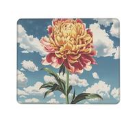 Mouse Pad Peony Flower Red Small Mouse Mat 30 x 25cm with Non-Slip Rubber Base, Waterproof Mousepad, Gaming Mousemat for Women Kids Men Laptops Keyboard Tray Home Traveling Office Accessories D-610