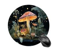 Mouse Pad Personalized Mouse Pad Butterfly Mushroom Round Mat Small Non-Slip Rubber Gaming Pads Office Home