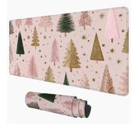Mouse Pad Pink & Christmas 90 x 40 cm Desk Mat, Table Blotter 1D#1122