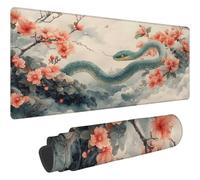 Mouse Pad Pink Desk Mat large Flowers Mouse and Keyboard Desk Mat Large 1200x600mm With Anti-Slip Rubber Base Waterproof Surface Keyboard Mat With Stitched Edges Durable Materials for Office T516
