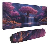Mouse Pad Pink Desk Mat large Landscape Mouse and Keyboard Desk Mat Large 1000x500mm With Anti-Slip Rubber Base Waterproof Surface Keyboard Mat With Stitched Edges Durable Materials for Office T495