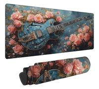 Mouse Pad Pink Desk Mat large Rose Mouse and Keyboard Desk Mat Large 1400x700mm With Anti-Slip Base Waterproof Surface Keyboard Mat With Stitched Edges Durable Materials for Office Mousemat T519