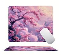 Mouse Pad Pink Landscape, Mini Gaming Mouse Pad 220x180mm, Non-Slip Rubber Base for Stable Grip on Smooth Surfaces, Improved Precision and Speed, with Anti-Fray Stitched Edges Gifts for Men s0z-101