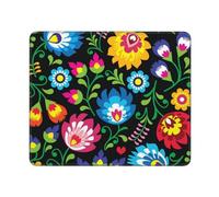 Mouse Pad,Polish Folk Art Floral Vintage,Non-Slip Rubber Base Mousepad,waterproof Mouse Mat 12×10 Inch Work Office