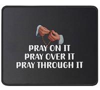 Mouse Pad Pray On It Over It Scripture God Quotes Desk Pad Office 25x30CM