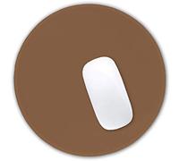 Mouse Pad, Premium-Textured Small Round Mousepad 7.8 X 7.8 Inch Brown, Stitched Edge Anti-Slip Waterproof Rubber Pretty Cute Computer Mat For Office Home Gaming Laptop Men Women Kids