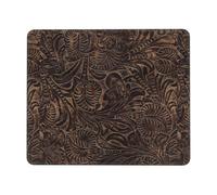 Mouse Pad Primitive Rustic Western Country Cowboy Cowgirl Brown Flower Desk Pad With Stitched Edges Table Mat Improves Speed And Precision For Laptop Pc Work 25X30Cm