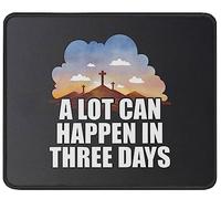 Mouse Pad Psalms 91 Jesus Love A Lot Can Happen In 3 Days Christianty Easter Funny Religious Quotes Desk Mat Soft Mousepad Comfort Mouse Mats For Office Home Computers 25X30CM