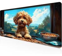 Mouse Pad Puppy Gaming Mouse Pad By The Window Large Desk Mat 1600x800x3mm,Work From Home Essentials Non-Slip Rubber Base Special Textured Water-Resistant Surface Wear-Resistant For Laptop Y1-696