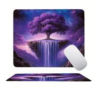 Mouse Pad Purple Fall, Mini Gaming Mouse Pad 220x180mm, Non-Slip Rubber Base for Stable Grip on Smooth Surfaces, Improved Precision and Speed, with Anti-Fray Stitched Edges Gifts for Men s0z-180