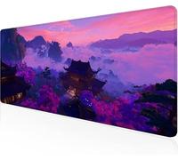 Mouse Pad Purple Gaming Mouse Pad Architecture Large Desk Mat 800x400x3mm,Work From Home Essentials Non-Slip Rubber Base Special Textured Water-Resistant Surface Wear-Resistant For PC,Laptop Y1-398