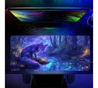 Mouse Pad Purple River Animals XXL Gaming mouse pad 900x300x3mm Extended Desk Mat,with Non-Slip Base and Stitched Edge,Soft Smooth Surface Mousepad,Improved Precision and Speed