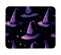 Mouse Pad, Purple Witch Hats Pattern Washable Mouse Mat Non-Slip Mousepads For Home Office Pc 25X30Cm