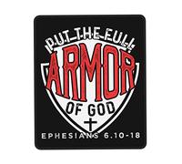 Mouse Pad Put The Full Armor Of God Ephesians 6.10 18 Desk Mat Non-Slip Mouse Mats Durable Mousepad For Home Work Office 25X30CM
