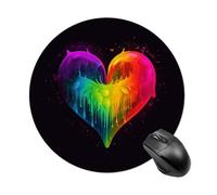 Mouse Pad Rainbow Hearts Non-Slip Rubber Base Gaming Mice Pad Wireless Mouse Desk Accessories for Home Office Computer Laptop