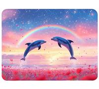 Mouse Pad Rainbow Mouse Mat 16.5x13.7in Desk Mat Office Accessories Improves Speed and Accuracy Mousepad Stitched Edges and Anti Slip Rubber Base for Esport, Gaming, Gifts, Beach Desk Pad, Model642