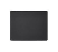 Mouse Pad Real Leather Black - Square Corners and Perimeter Stitching