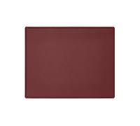 Mouse Pad Real Leather Burgundy Red - Square Corners and Perimeter Stitching