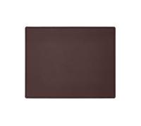 Mouse Pad Real Leather Dark Brown - Square Corners and Perimeter Stitching