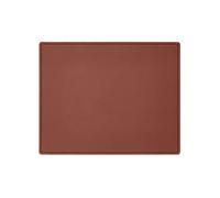 Mouse Pad Real Leather Orange Brown - Square Corners and Perimeter Stitching