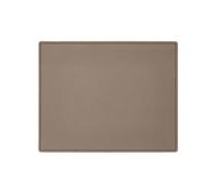 Mouse Pad Real Leather Taupe Grey - Square Corners and Perimeter Stitching