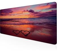 Mouse Pad Red Gaming Mouse Pad Love Large Desk Mat 1600x800x3mm,Work From Home Essentials Non-Slip Rubber Base Special Textured Water-Resistant Surface Wear-Resistant For Office Computer,Laptop Y1-547