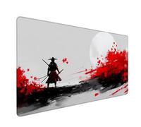 Mouse Pad Red Gaming Mouse Pad Warrior Large Size Desk Mat 1600x800x3mm,Extended Waterproof Mousepad,Non-Slip Base-Smooth Cloth Surface,Improved Precision and Speed for Home Office Gaming Room XZ-751