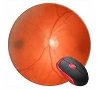 Mouse Pad Round Gaming Mouse Mat Retinal Look at Inside of Eyeball, Non-Slip Rubber Base Mousepad Cute Mousemat for Laptop Computer PC Office Home