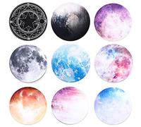 Mouse Pad Round Mouse Pad Planet Series Mat Earth/Venus/Mars/Mercury/Jupiter/Pluto/Rainbow Moon/Black Moon Computer Game Pad Non-slip (Color : Random color 1pc)
